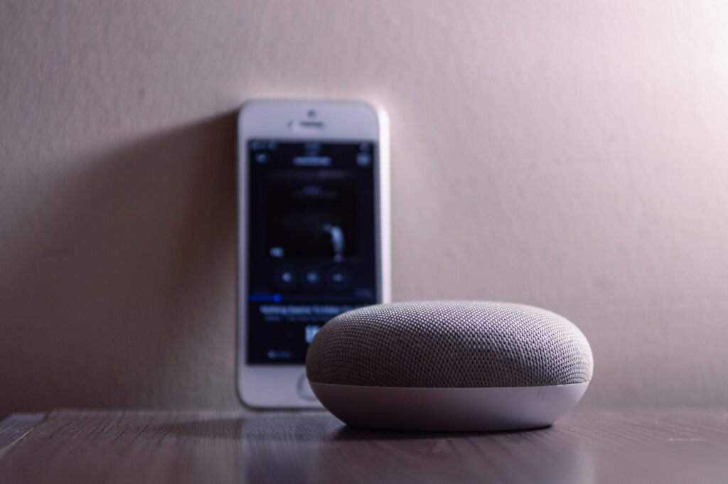 mobile and google speaker