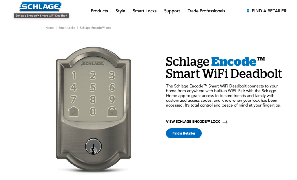 Schlage Encode Smart WiFi Deadbolt