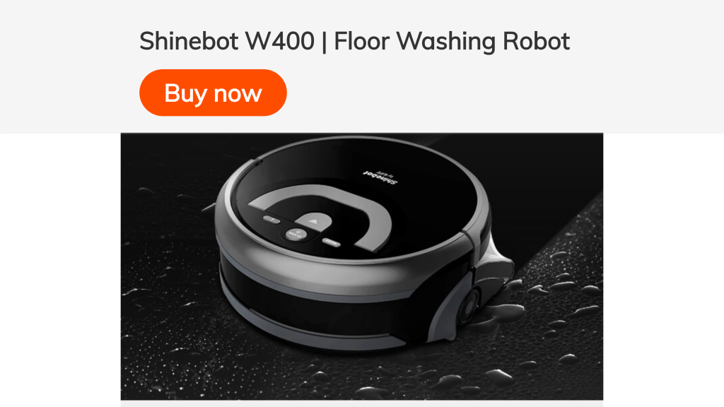 screenshot of the iLife Shinebot W400 best robot mop homepage