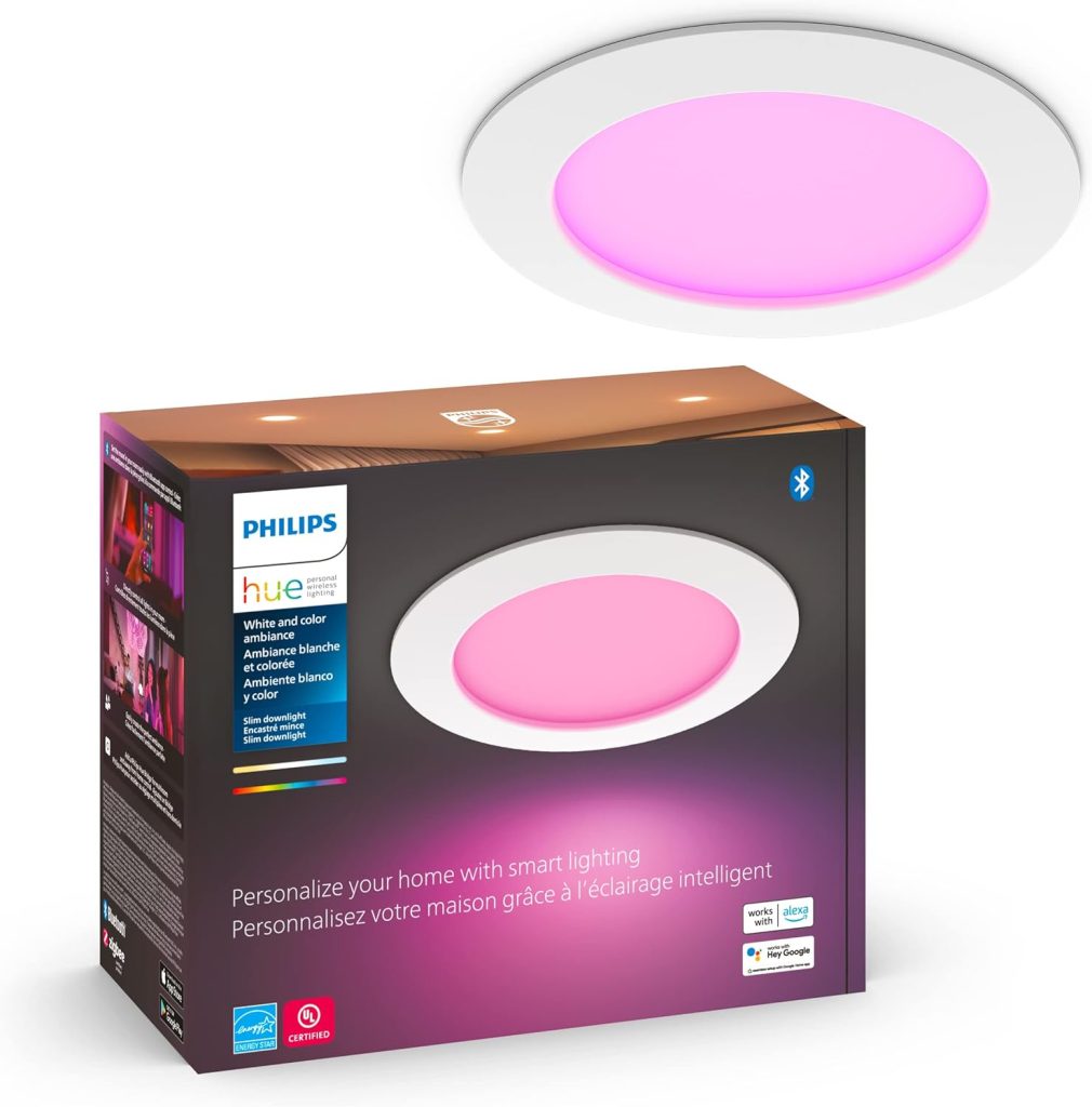 image of Philips Hue 6-Inch LED Downlight est smart recessed lights