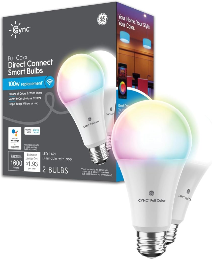 image of Cync Full Color Direct Connect Smart cheap light bulbs