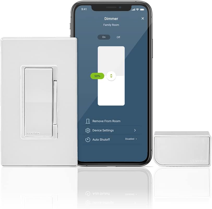 image of Leviton Decora Smart No-Neutral Dimmer best smart ight switches